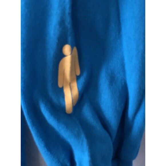 Billie Eilish Long Sleeve Shirt Small Blue Yellow - Dont Smile At Me Tour Shirt - Picture 3 of 5